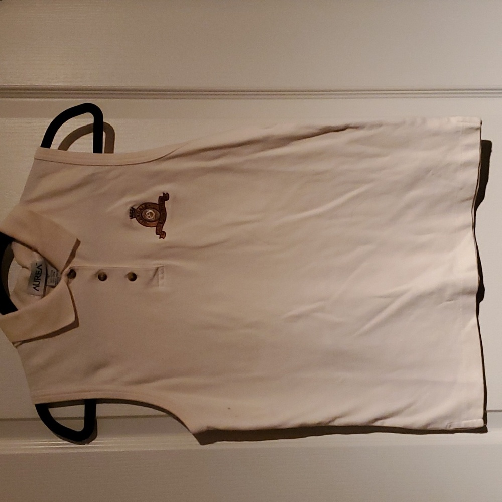 AUREA sleeveless collared golf shirts size large 100% cotton
